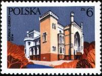 (1977-054) Марка Польша "Замок, Корник"    Памятники архитектуры. III O